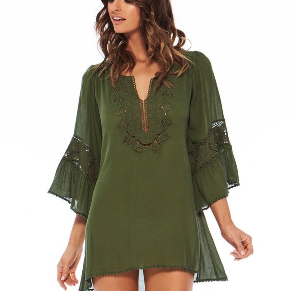 L*Space Breakaway Coverup NWT Green
